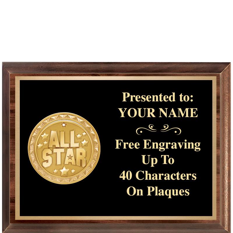 8X6 WOOD EXECUTIVE INSERT PLQ