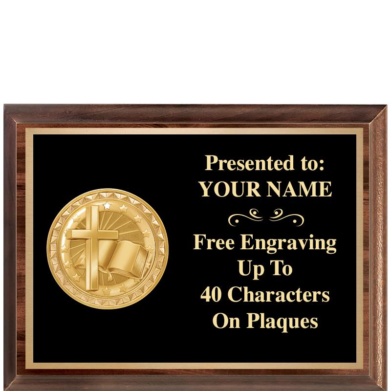 8X6 WOOD EXECUTIVE INSERT PLQ