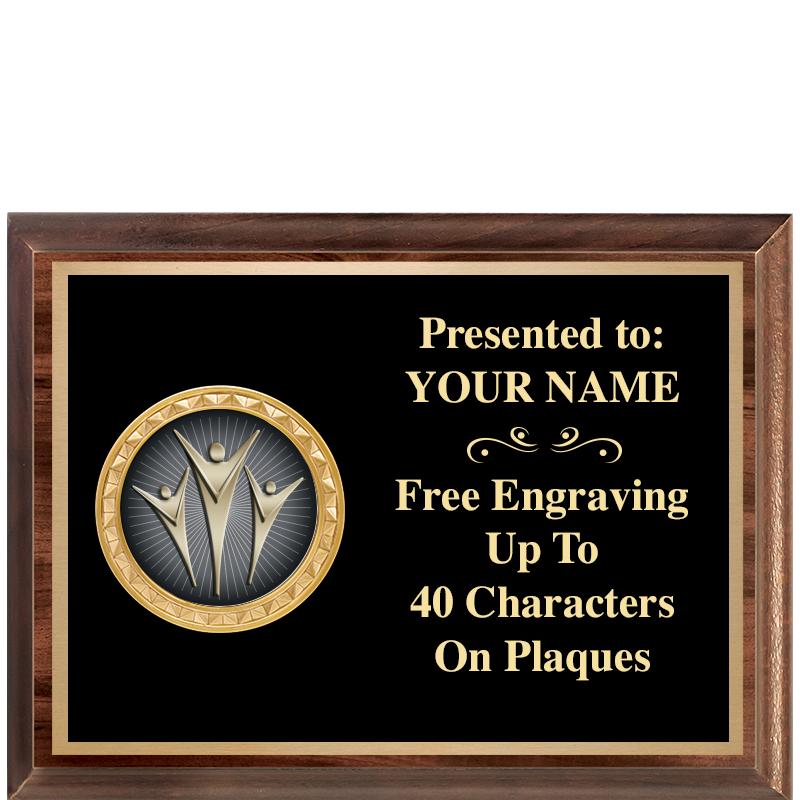 8X6 WOOD EXECUTIVE INSERT PLQ