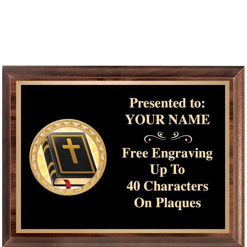 8X6 WOOD EXECUTIVE INSERT PLQ