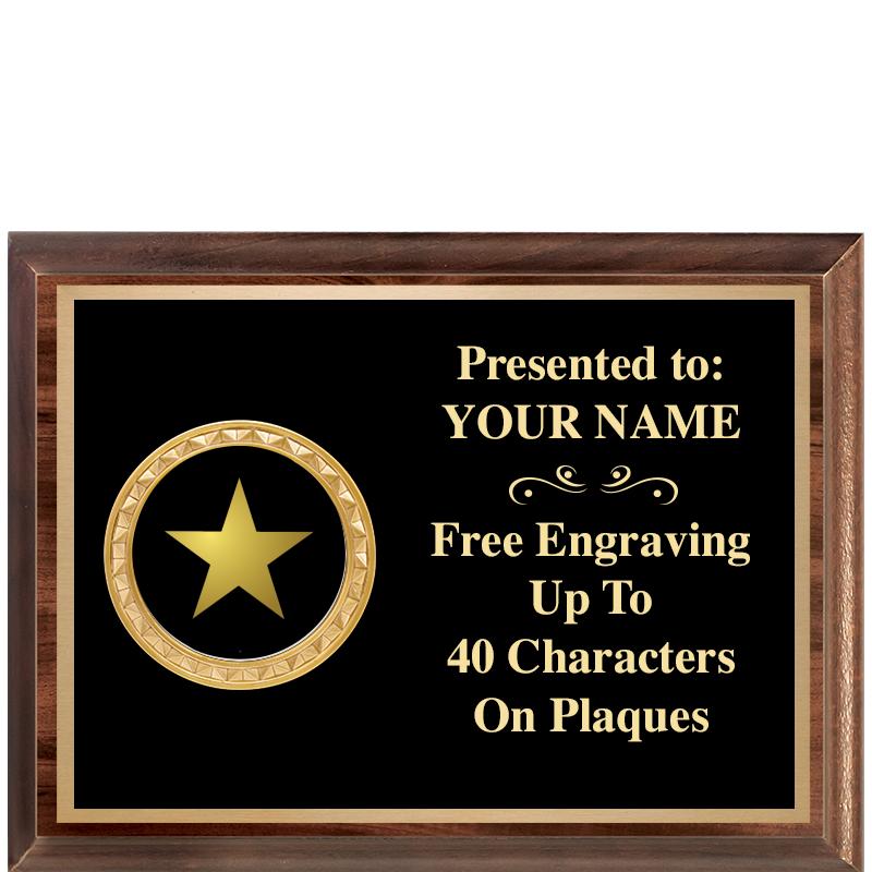 8X6 WOOD EXECUTIVE INSERT PLQ