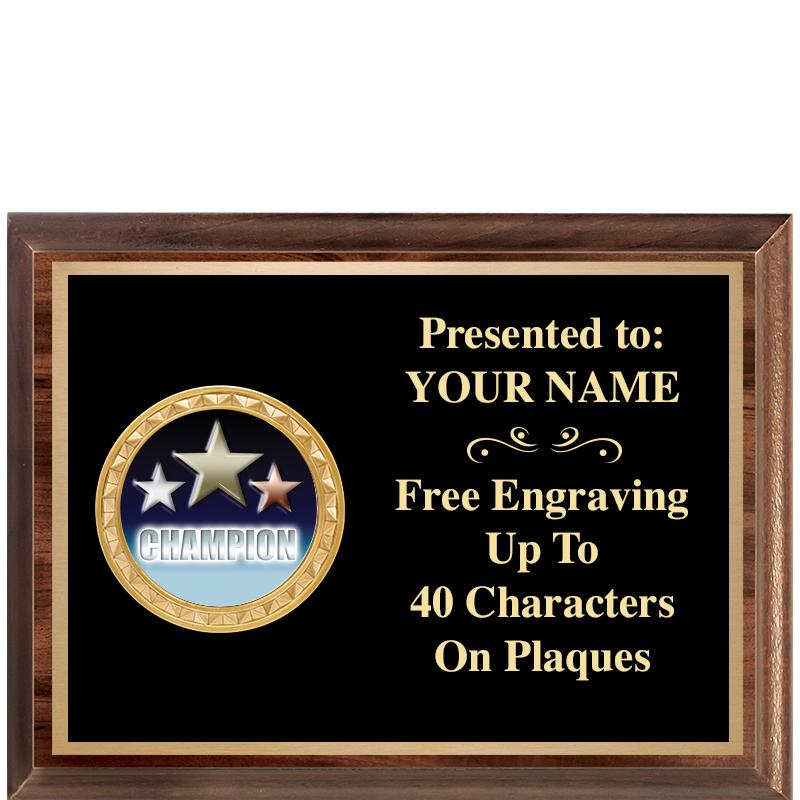 8X6 WOOD EXECUTIVE INSERT PLQ