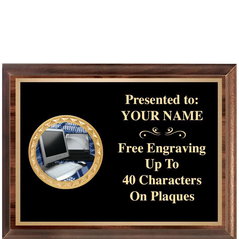 8X6 WOOD EXECUTIVE INSERT PLQ