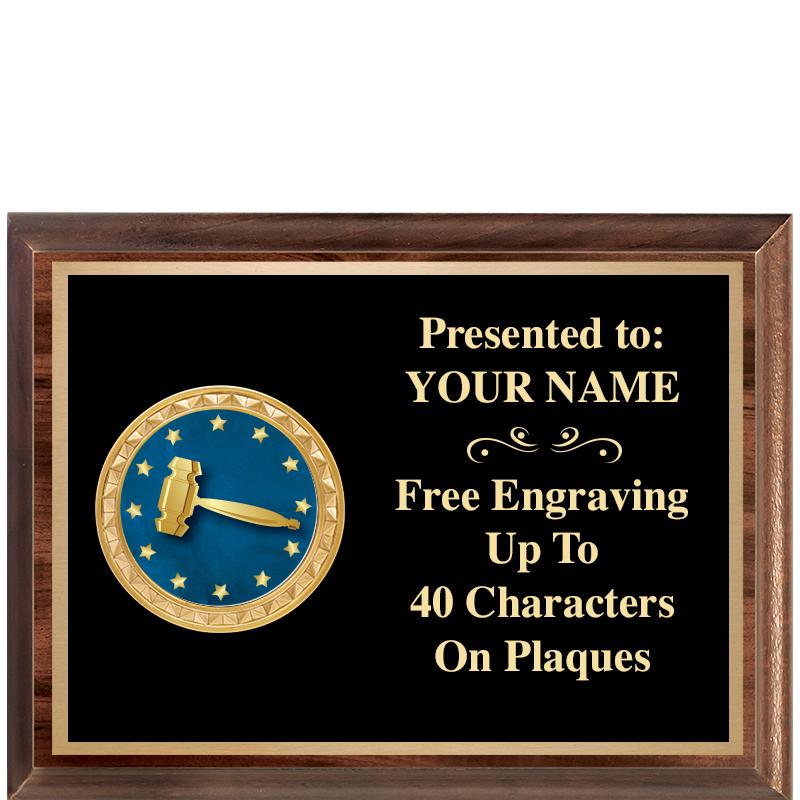 8X6 WOOD EXECUTIVE INSERT PLQ