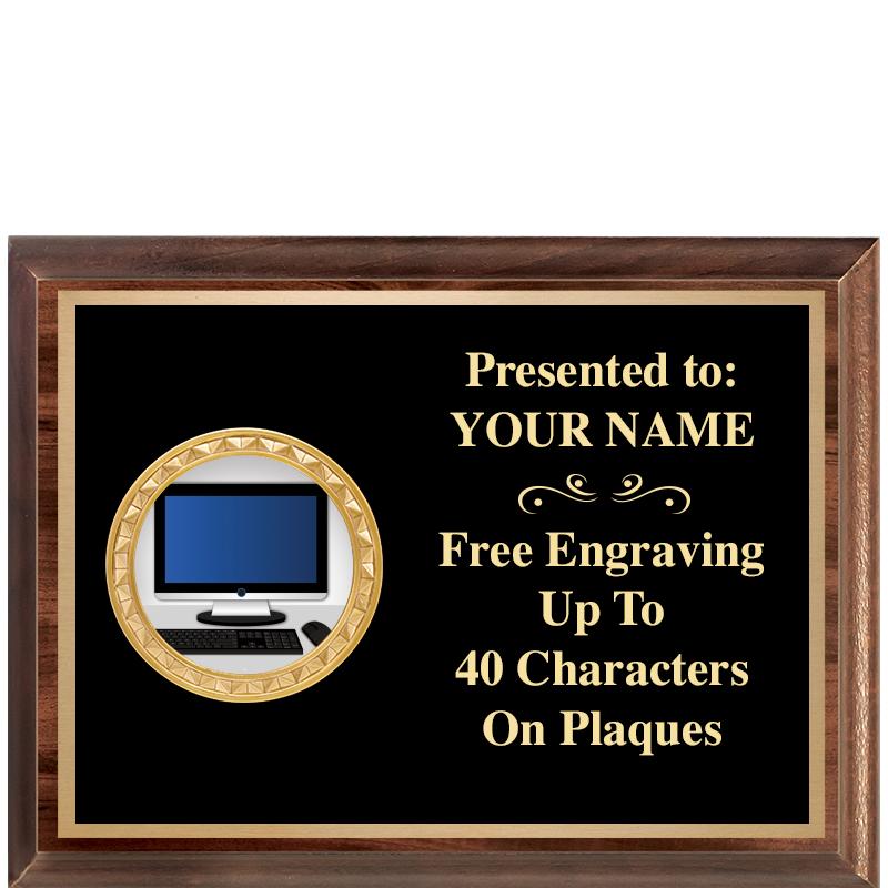 8X6 WOOD EXECUTIVE INSERT PLQ