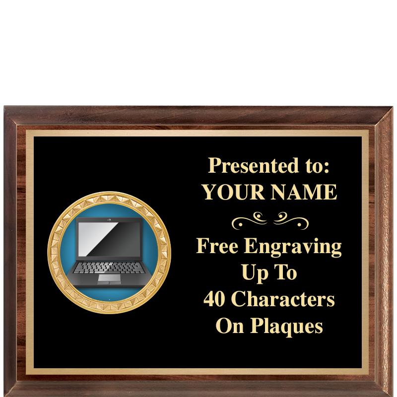 8X6 WOOD EXECUTIVE INSERT PLQ