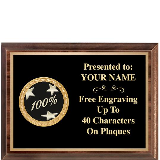 8X6 WOOD EXECUTIVE INSERT PLQ