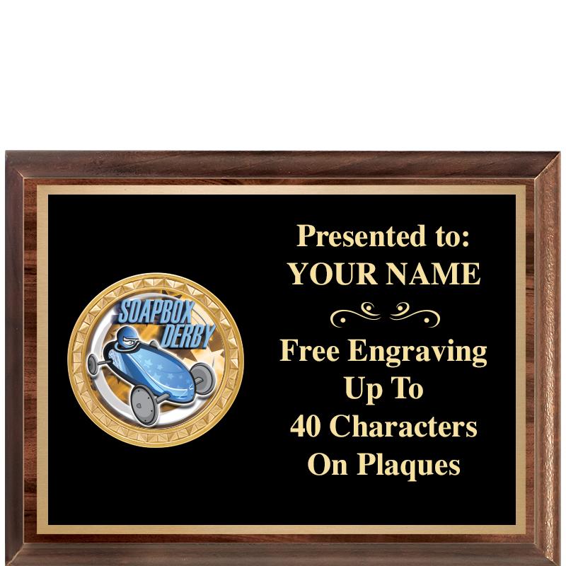 8X6 WOOD EXECUTIVE INSERT PLQ