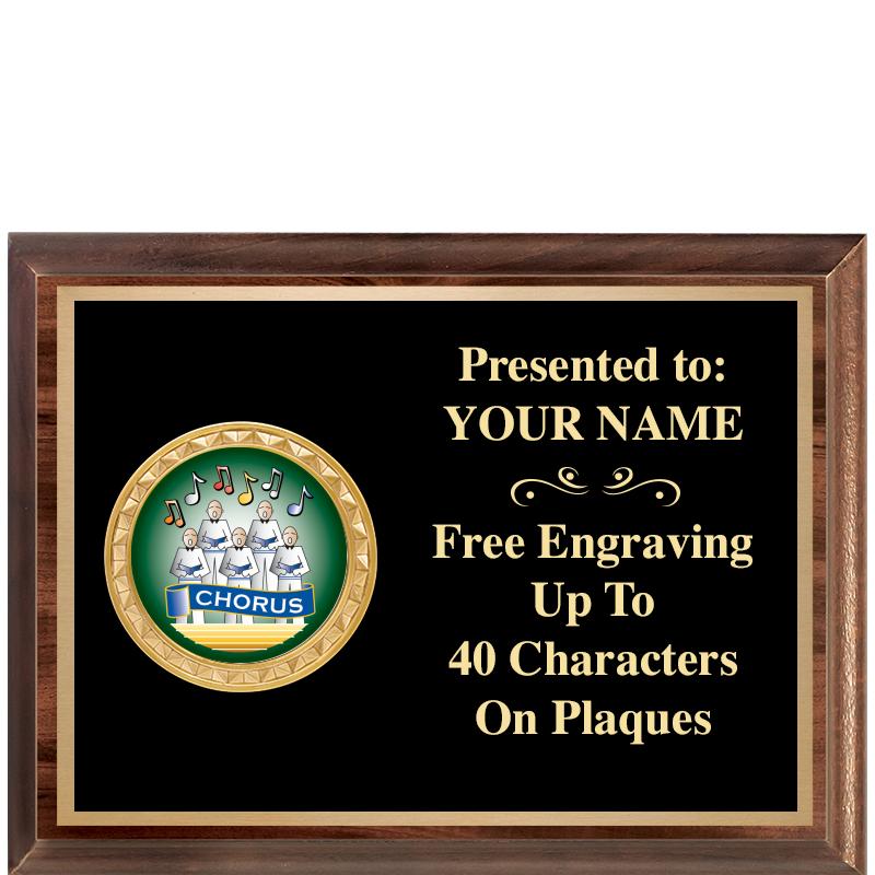 8X6 WOOD EXECUTIVE INSERT PLQ