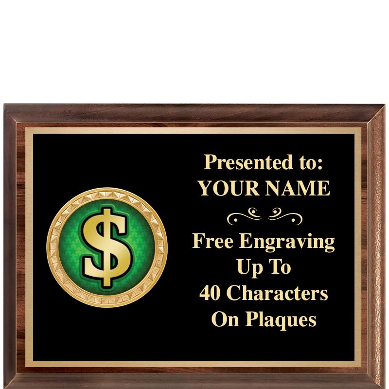 8X6 WOOD EXECUTIVE INSERT PLQ