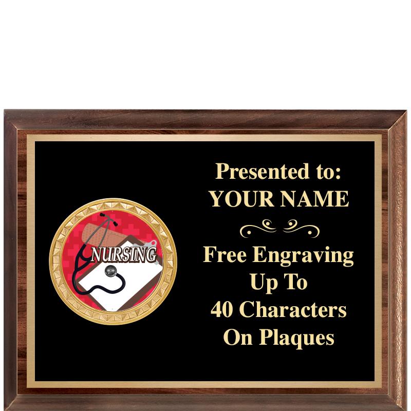 8X6 WOOD EXECUTIVE INSERT PLQ