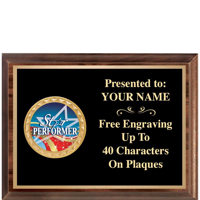 8X6 WOOD EXECUTIVE INSERT PLQ