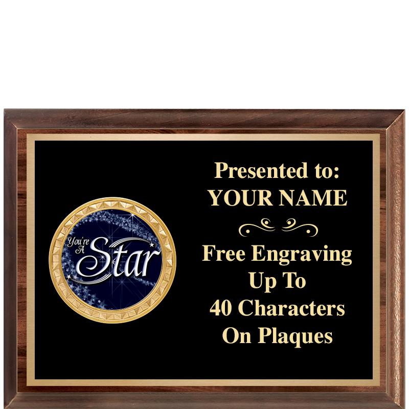 8X6 WOOD EXECUTIVE INSERT PLQ