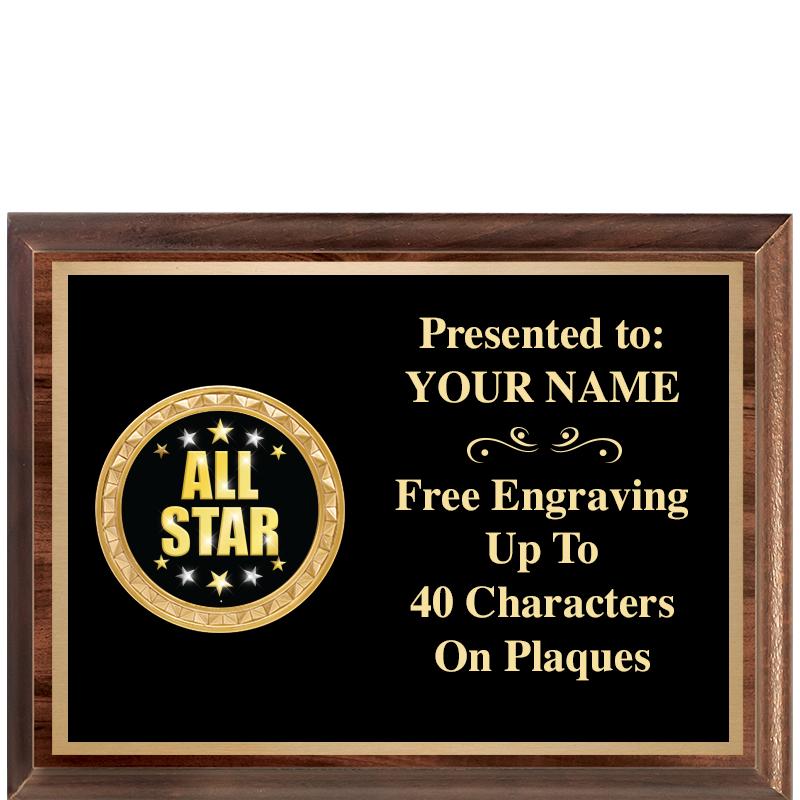 8X6 WOOD EXECUTIVE INSERT PLQ