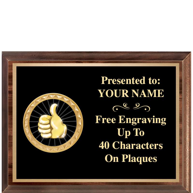 8X6 WOOD EXECUTIVE INSERT PLQ