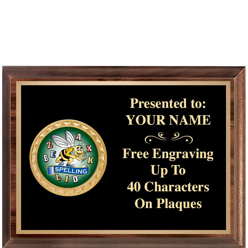 8X6 WOOD EXECUTIVE INSERT PLQ