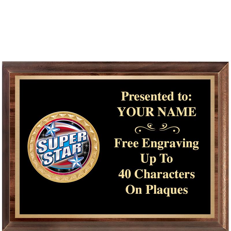 8X6 WOOD EXECUTIVE INSERT PLQ