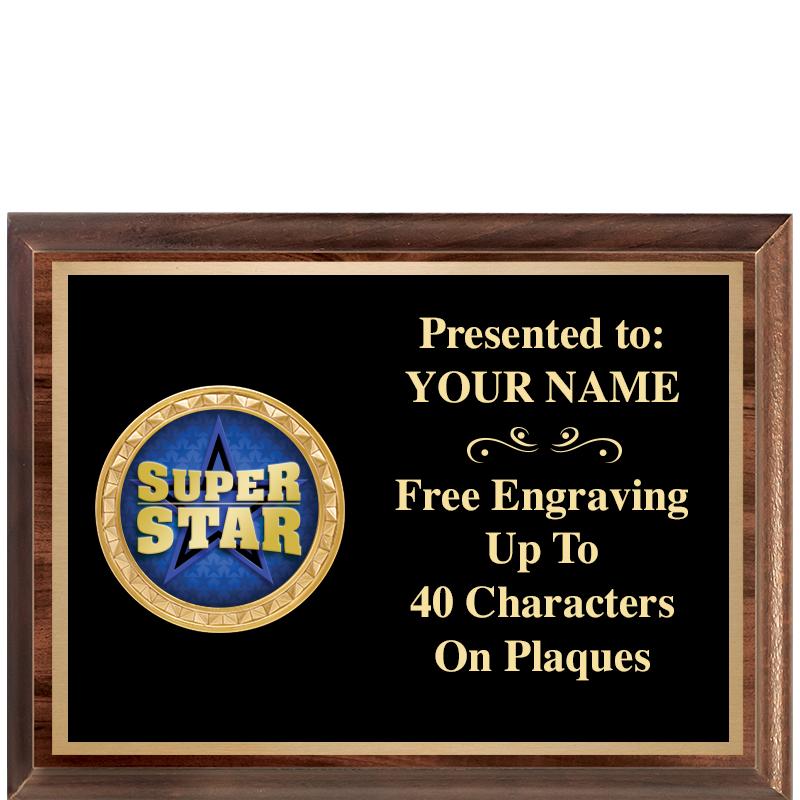 8X6 WOOD EXECUTIVE INSERT PLQ