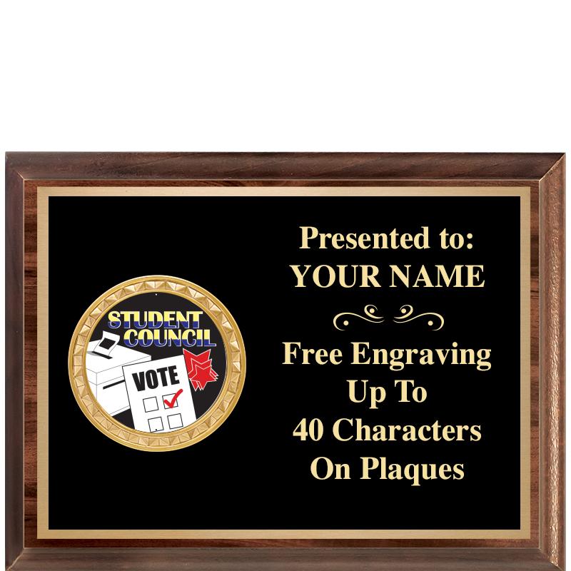 8X6 WOOD EXECUTIVE INSERT PLQ