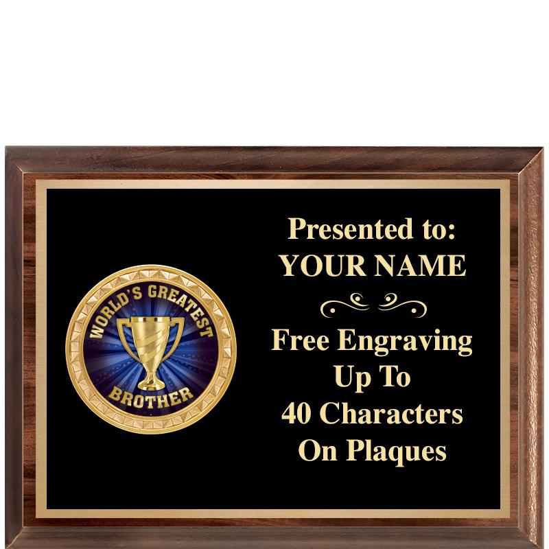 8X6 WOOD EXECUTIVE INSERT PLQ