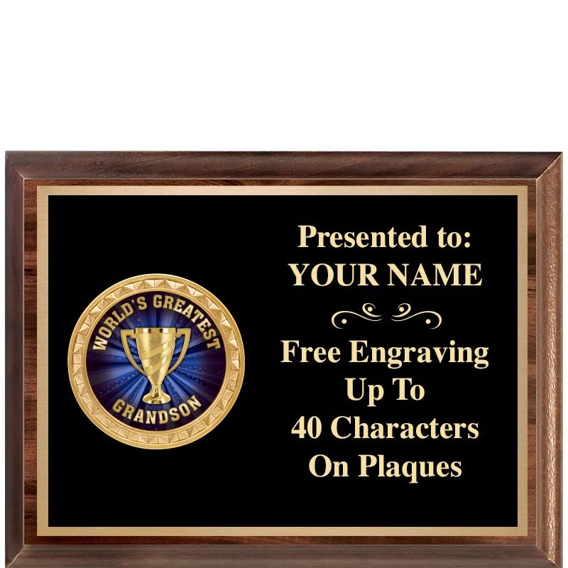 8X6 WOOD EXECUTIVE INSERT PLQ