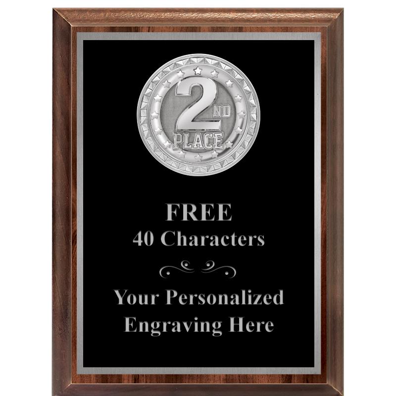 6X8 WOOD EXECUTIVE INS PLQ SV