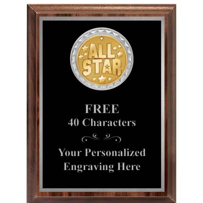 6X8 WOOD EXECUTIVE INS PLQ SV