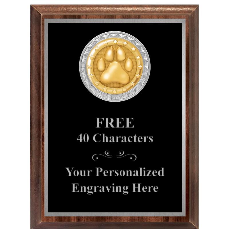 6X8 WOOD EXECUTIVE INS PLQ SV