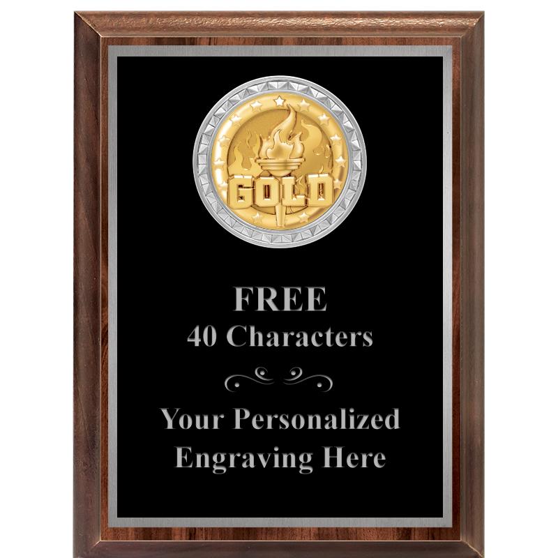 6X8 WOOD EXECUTIVE INS PLQ SV