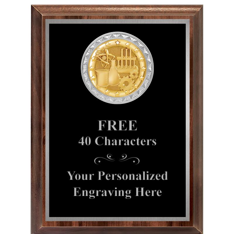 6X8 WOOD EXECUTIVE INS PLQ SV