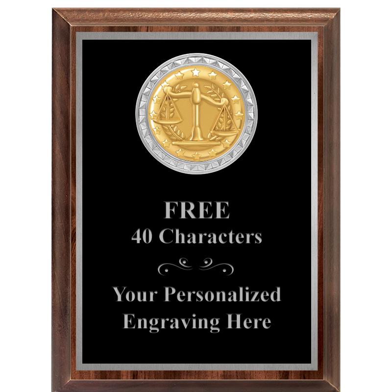 6X8 WOOD EXECUTIVE INS PLQ SV