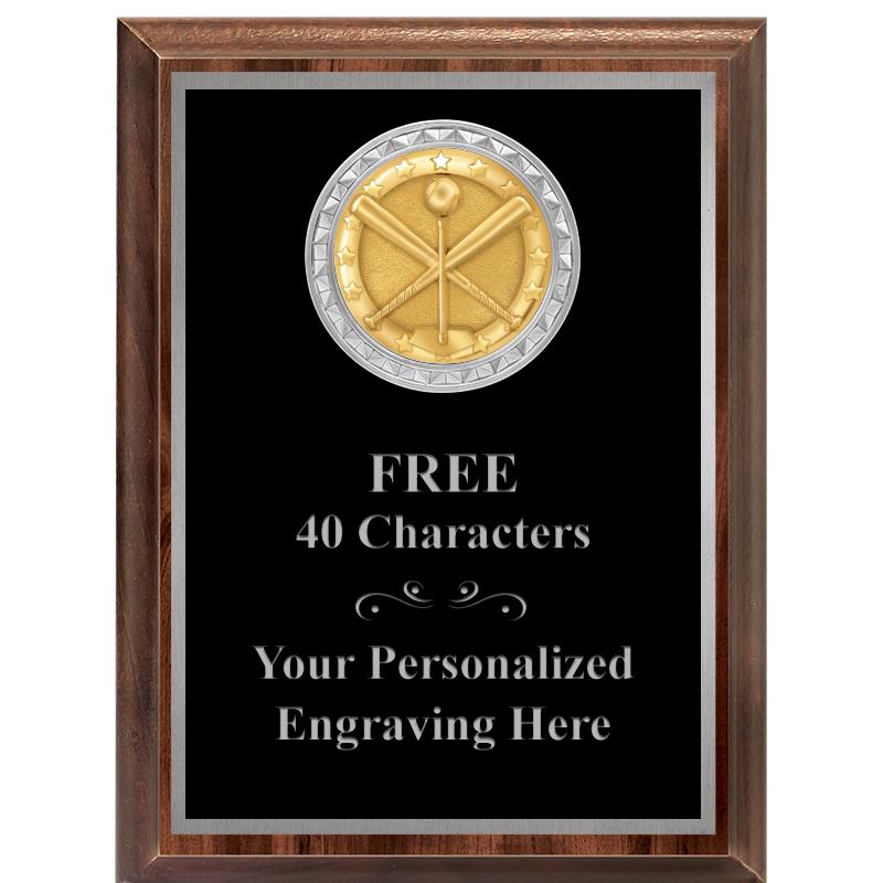 6X8 WOOD EXECUTIVE INS PLQ SV