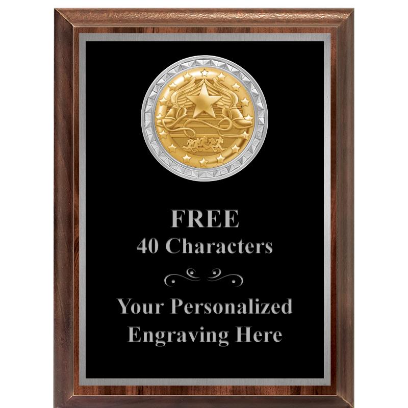 6X8 WOOD EXECUTIVE INS PLQ SV