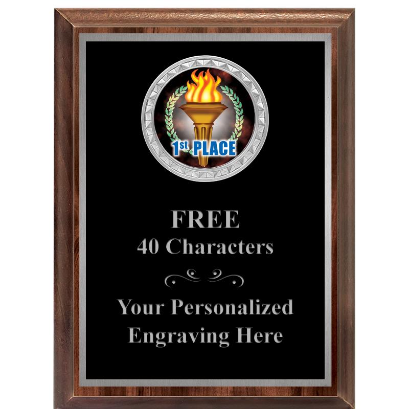 6X8 WOOD EXECUTIVE INS PLQ SV