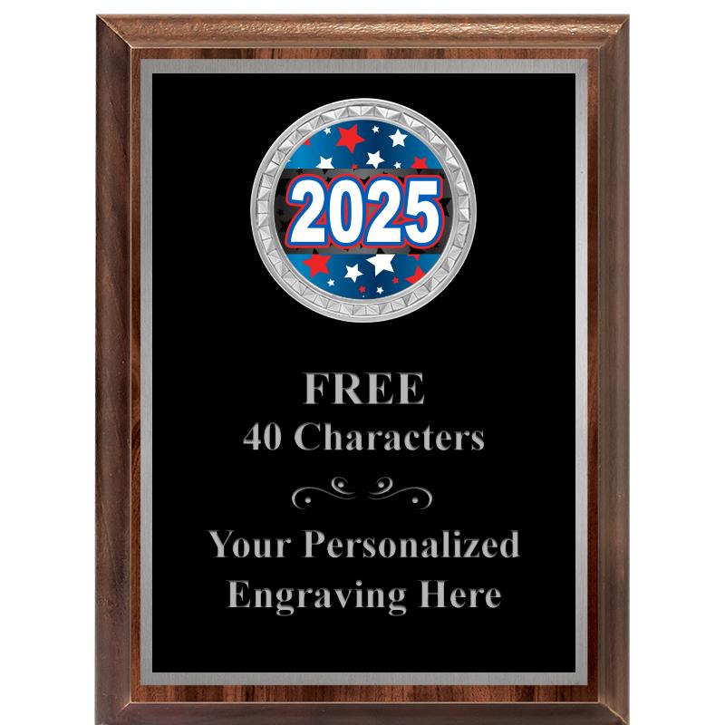 6X8 WOOD EXECUTIVE INS PLQ SV