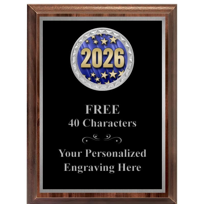 6X8 WOOD EXECUTIVE INS PLQ SV