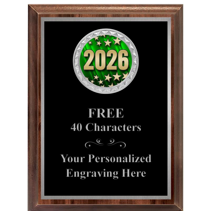 6X8 WOOD EXECUTIVE INS PLQ SV