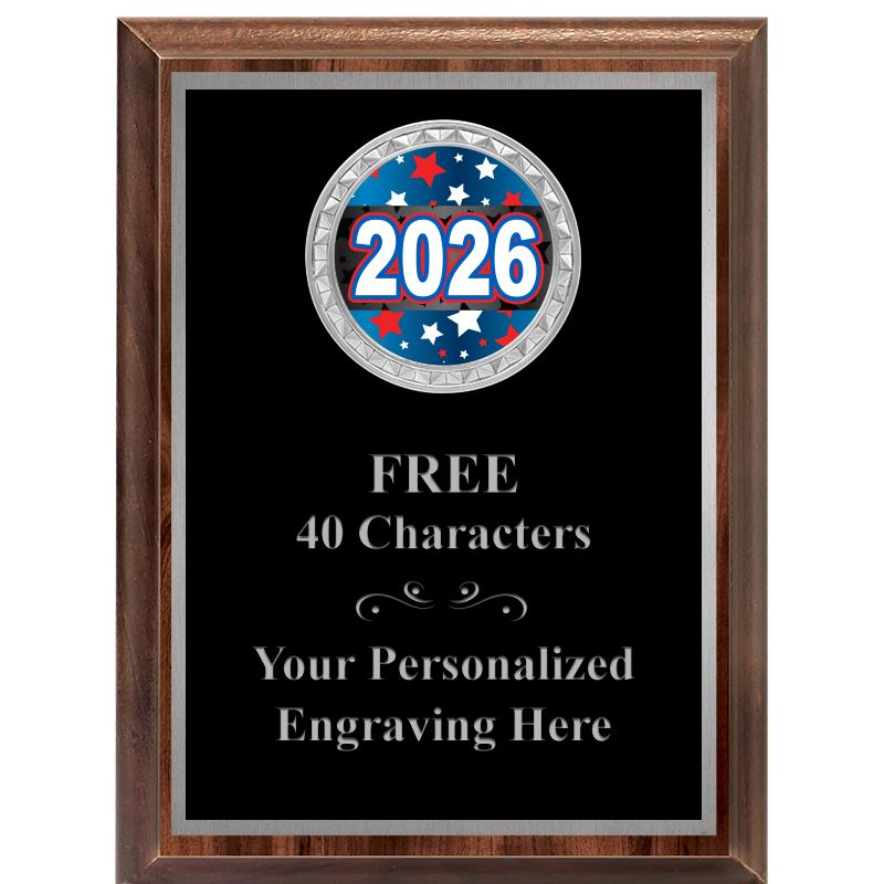 6X8 WOOD EXECUTIVE INS PLQ SV