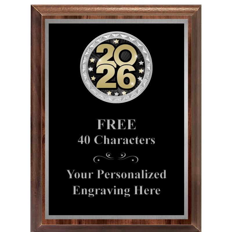 6X8 WOOD EXECUTIVE INS PLQ SV