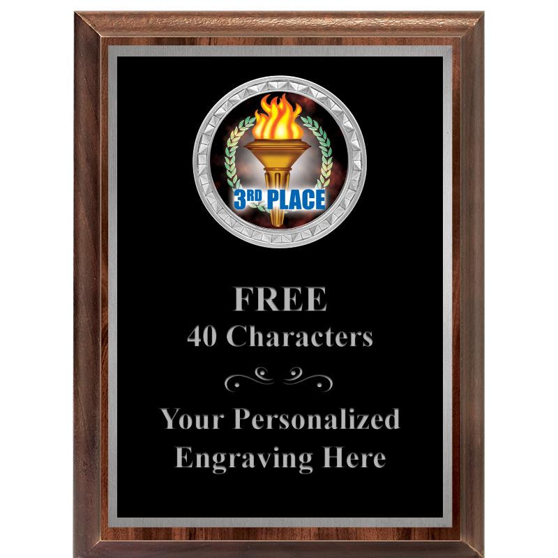 6X8 WOOD EXECUTIVE INS PLQ SV