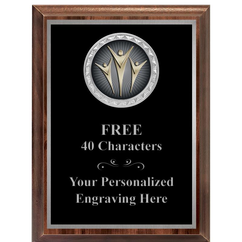 6X8 WOOD EXECUTIVE INS PLQ SV