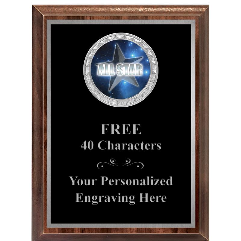 6X8 WOOD EXECUTIVE INS PLQ SV