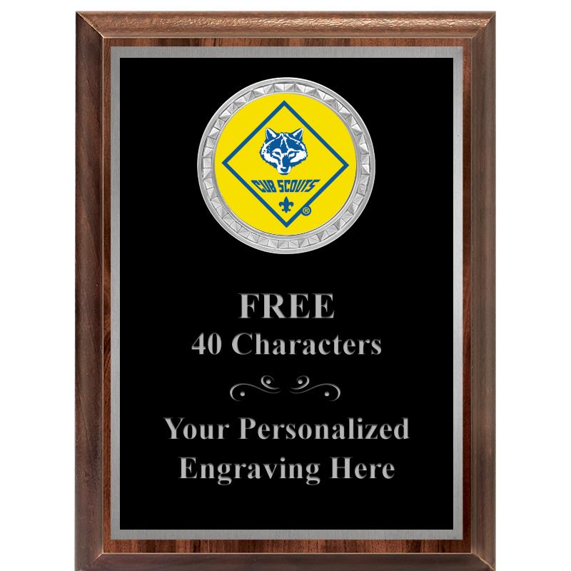 6X8 WOOD EXECUTIVE INS PLQ SV