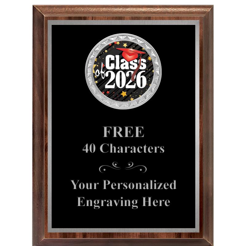 6X8 WOOD EXECUTIVE INS PLQ SV