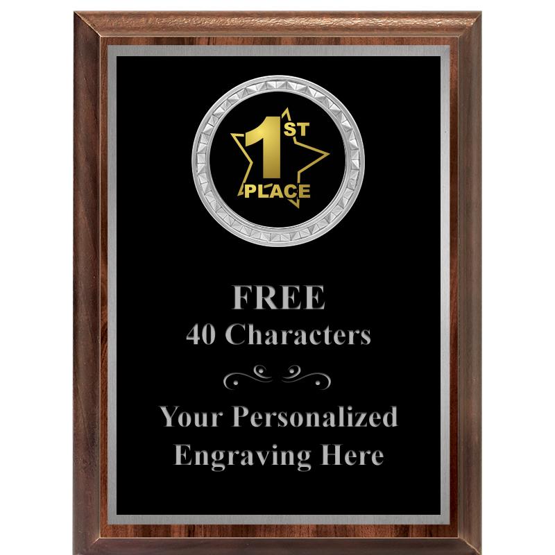 6X8 WOOD EXECUTIVE INS PLQ SV