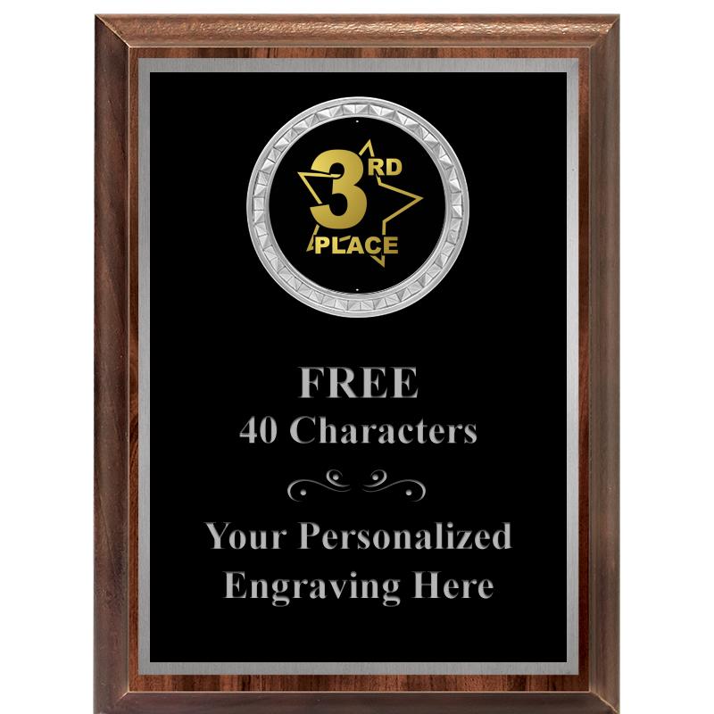 6X8 WOOD EXECUTIVE INS PLQ SV