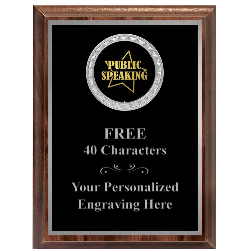 6X8 WOOD EXECUTIVE INS PLQ SV