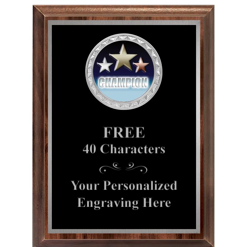 6X8 WOOD EXECUTIVE INS PLQ SV