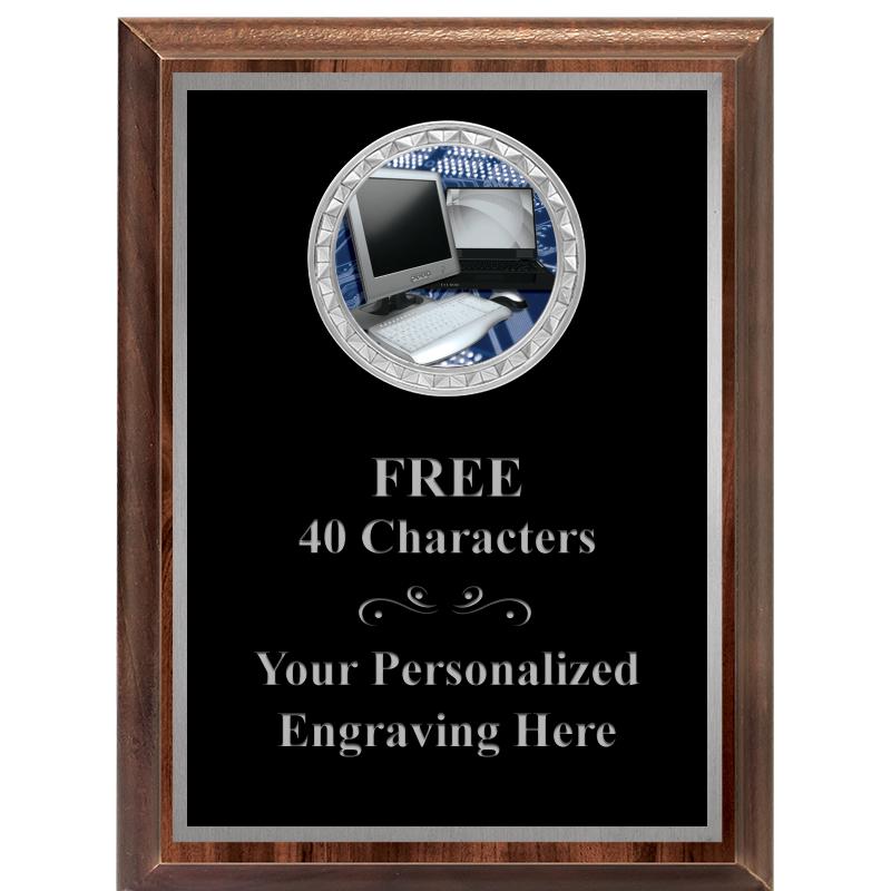 6X8 WOOD EXECUTIVE INS PLQ SV