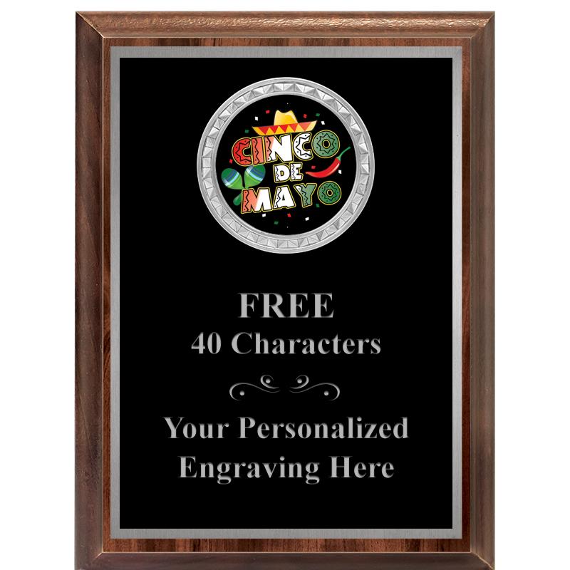 6X8 WOOD EXECUTIVE INS PLQ SV